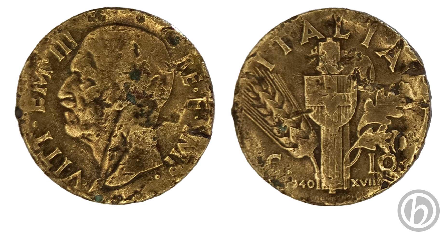 mn.10CI.01.2504 – 10 centesimi Impero – Vittorio Emanuele III, Re d’Italia