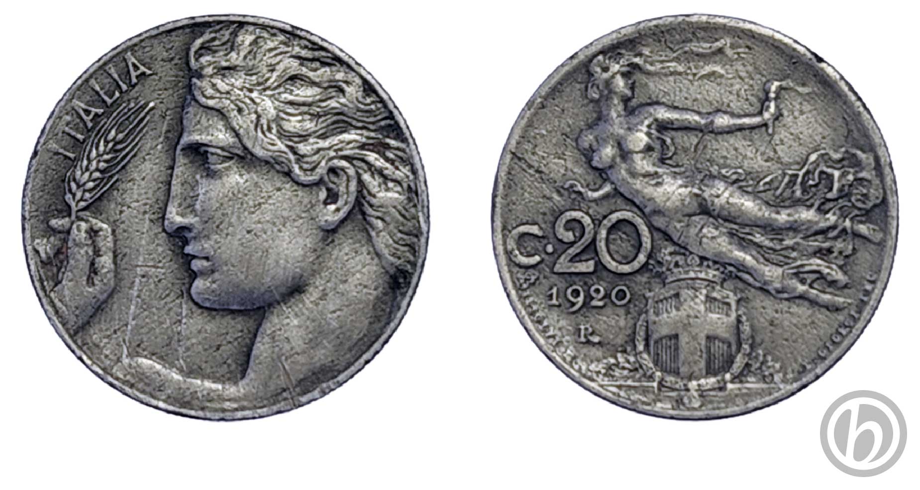 mn.20C.02.2512 – 20 centesimi Libertà Librata – Vittorio Emanuele III, Re d’Italia